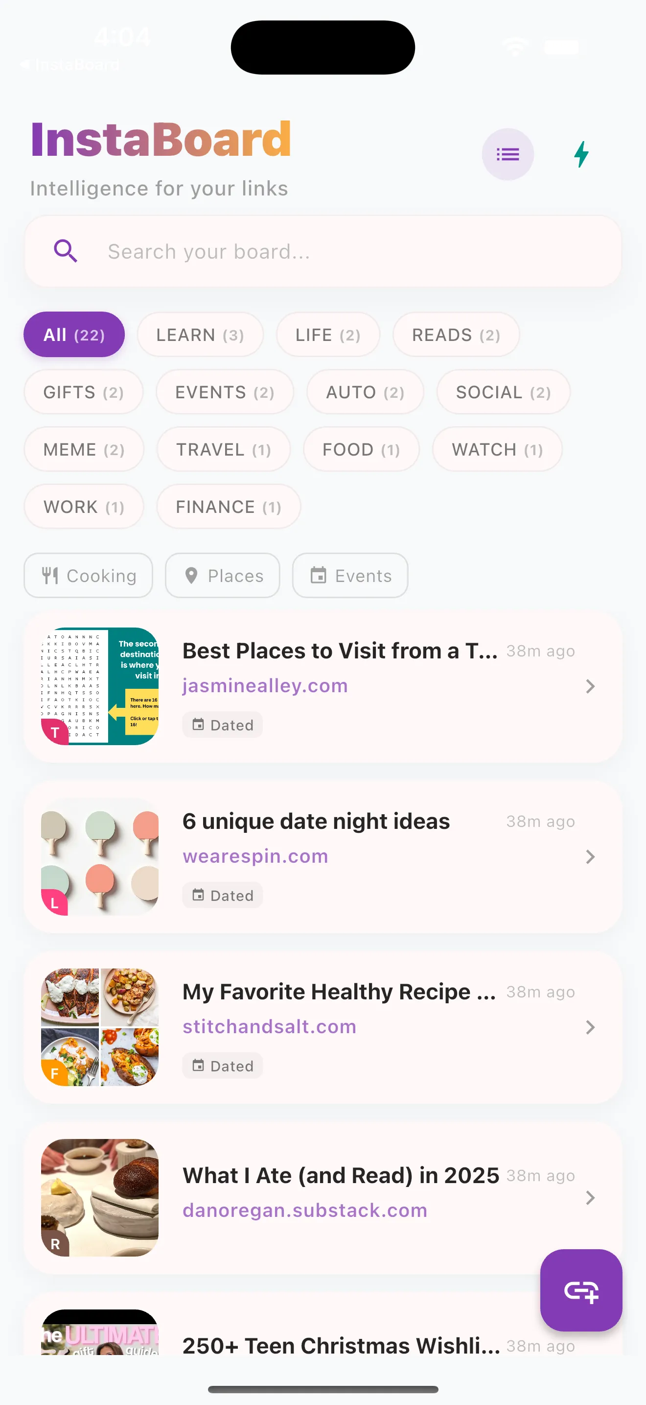 Instaboard Link Saver screenshot 2
