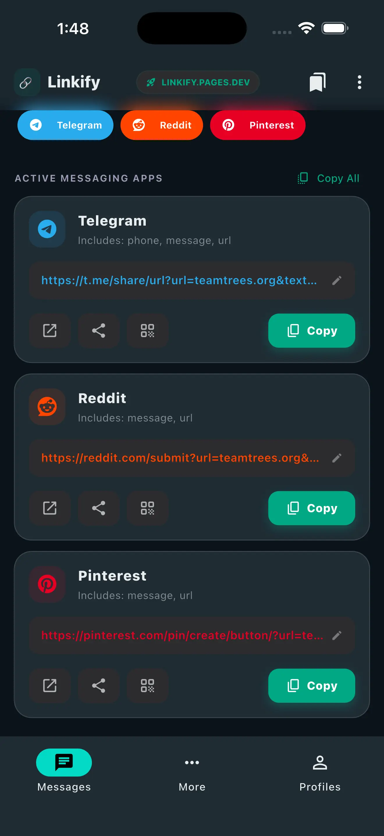 Link Generator screenshot 2