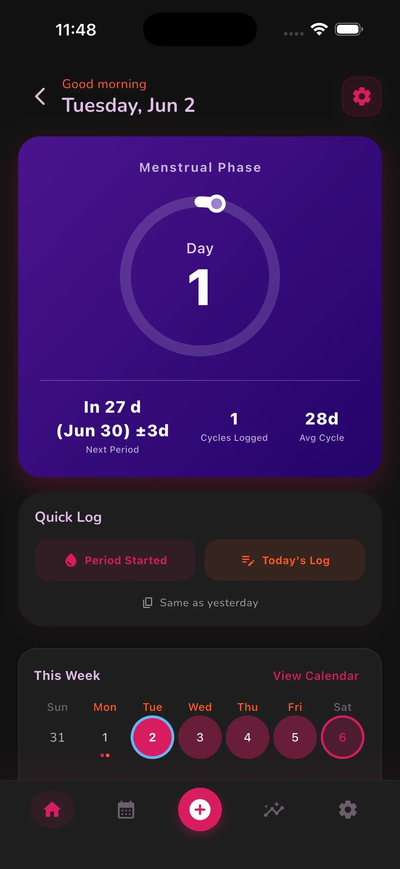 Period Tracker screenshot 1