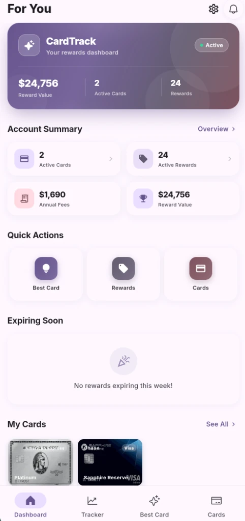 CardTrack UI