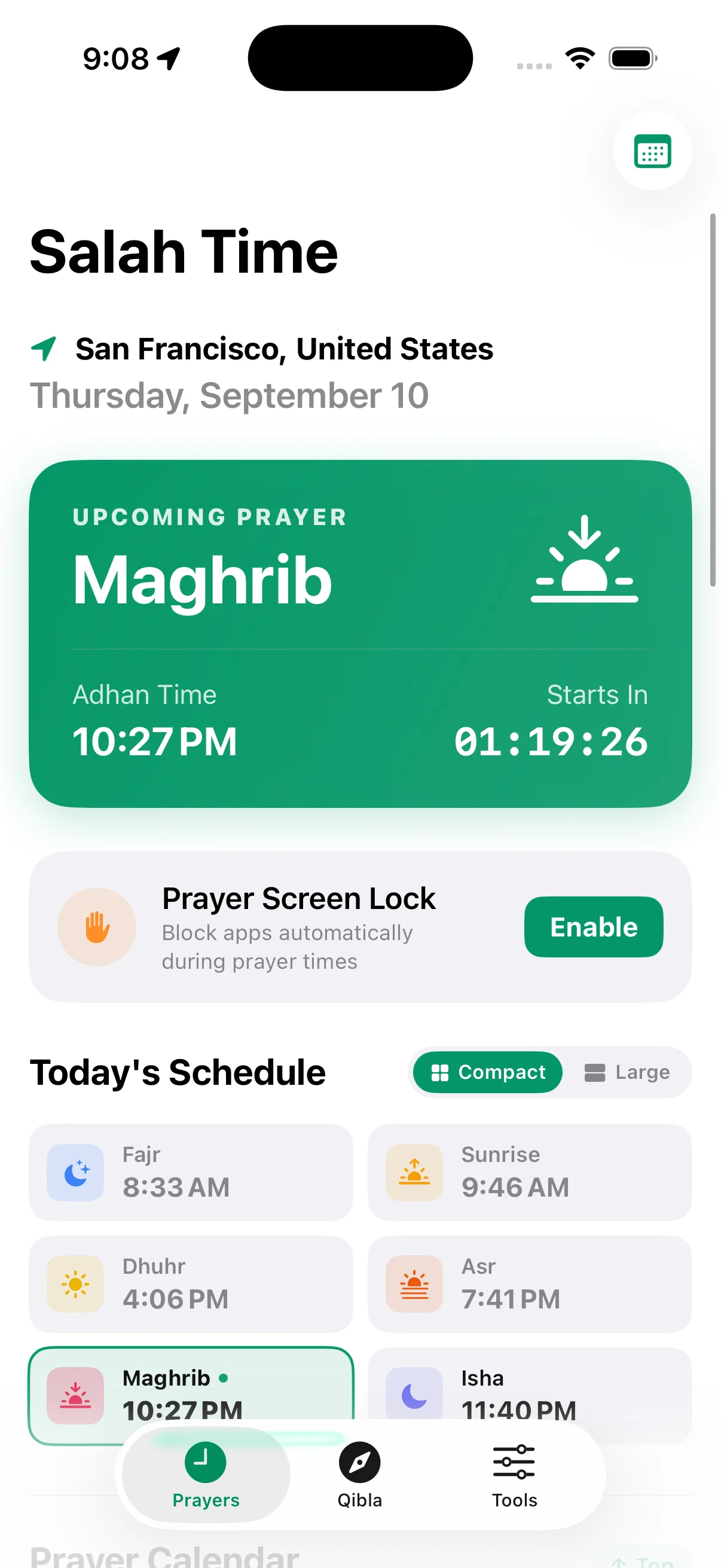 Salah Time UI